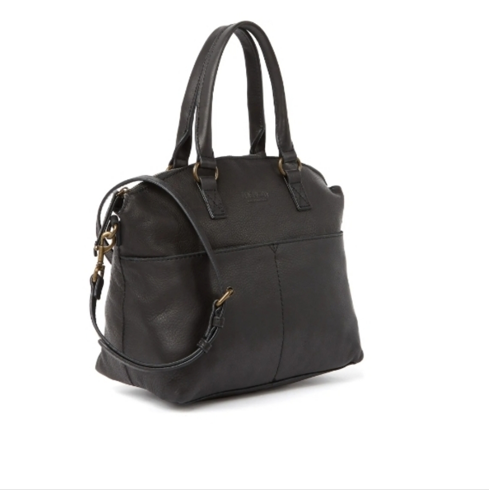 AMERICAN LEATHER CO. Black Carrie Dome Satchel - Picture 6 of 10